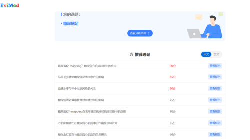醫學選題分析的得力助手:醫學搜索引擎EviMed 醫學選題分析的得力助手:醫學搜索引擎EviMed