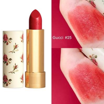 粉嫩減齡口紅排行榜,ysl圓管46、GUCCI碎花25顏色粉嫩、滋潤(rùn)度高